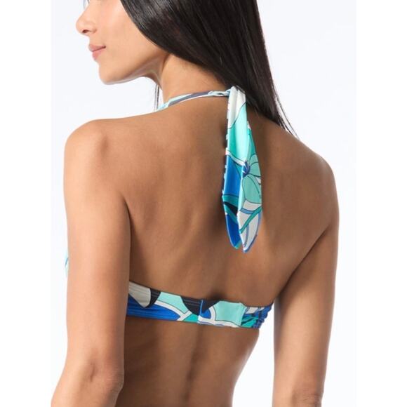 Coco Reef Contours Cameo Halter UW Push Up Bikini Top 14 38D Mosaic Garden NWT - Picture 3 of 3
